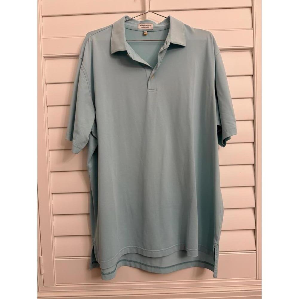 Peter Millar summer comfort light blue polo shirt size‎ XL - Picture 2 of 5